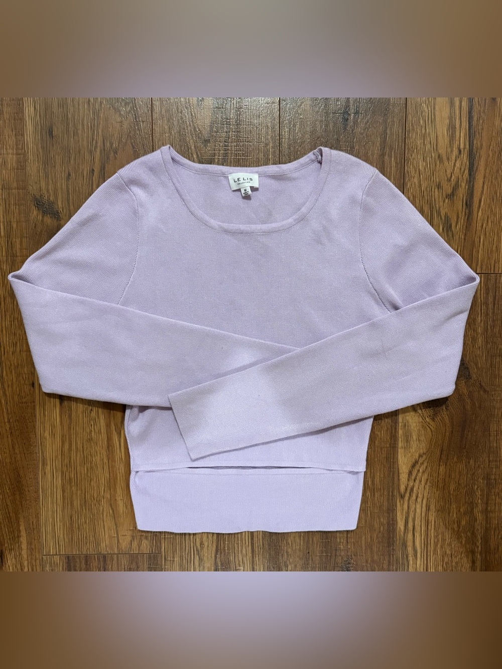 Le Lis Lavender Long Sleeves with Crossover Cutout Size M